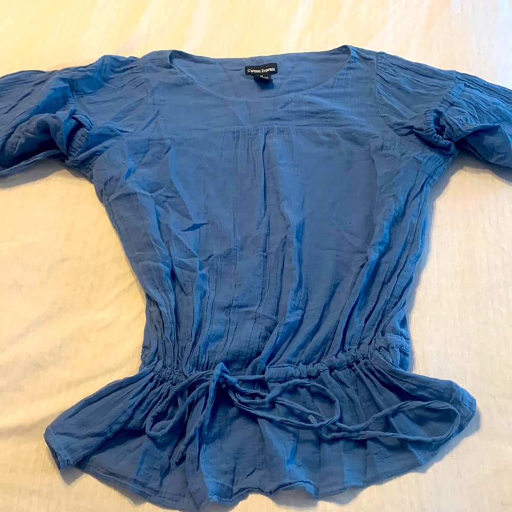Cotton express M 100% cotton peasant top. NWOT- bundle for discounts!